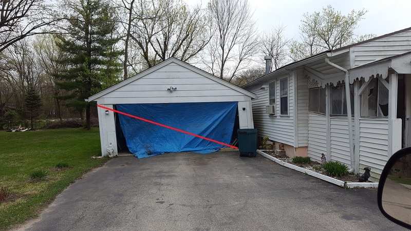 straighten a leaning garage