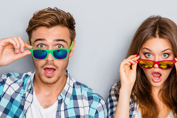 The Ultimate Guide to Top-Notch Airbnb & VRBO Listings Surprised man and woman in glasses with open mouth