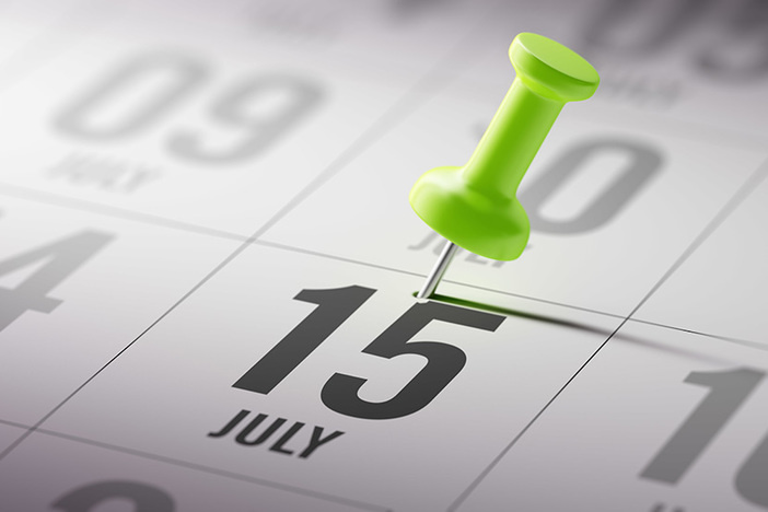 What the IRS Said About July 15 Tax Deadline (Plus, How to Prepare as a Real Estate Investor) July 15 pinned on a calendar to remind you an important appointment.